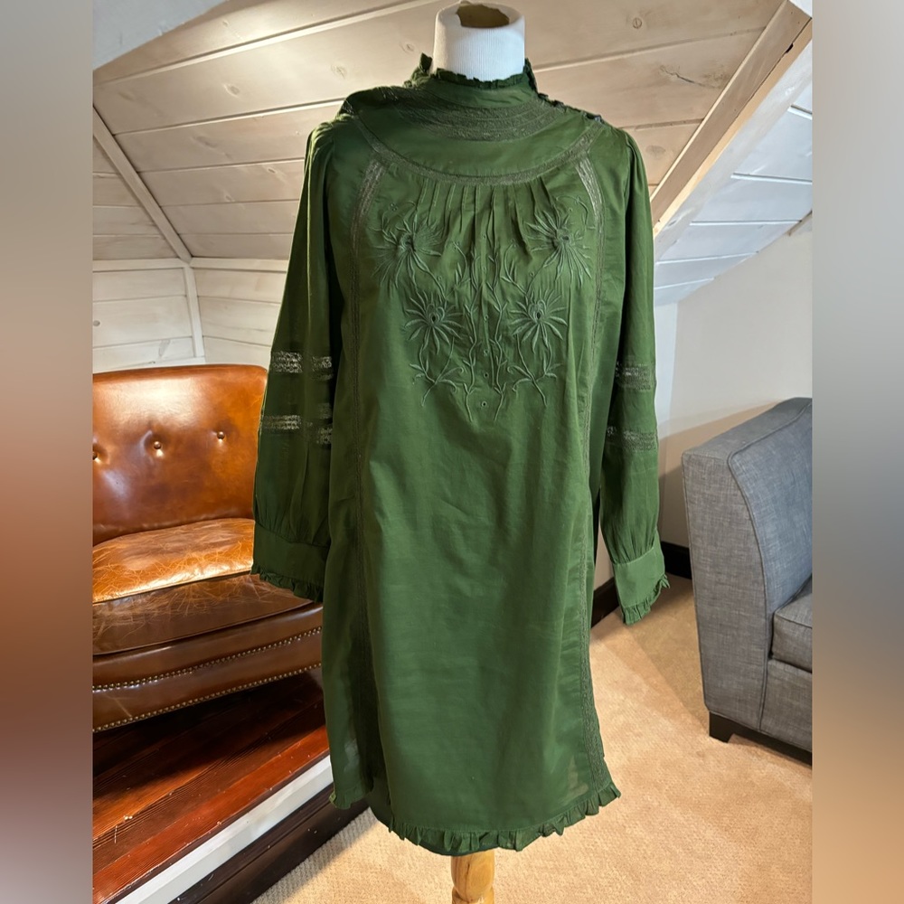 Jcrew embroidered tunic  dress with slip- Womens size XL